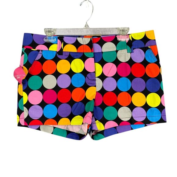 Loudmouth Ladies 12 Colorful Polka Dot Disco Balls Womens Golf Shorts Rainbow